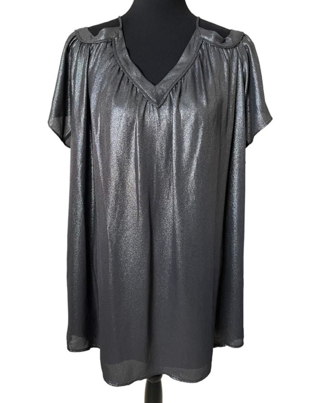 * New ~  LOFT ~  Shimmer Cold Shoulder Cami Swing Tunic/ Mini ~ sz S